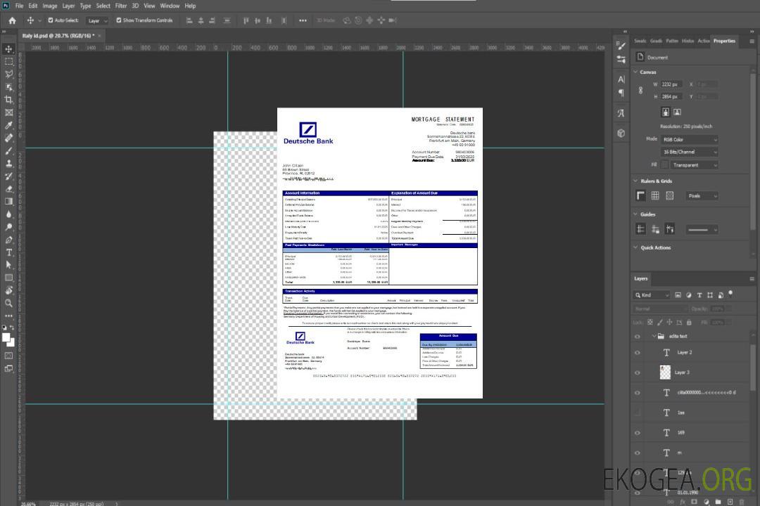 Allemagne Deutsche Bank relevé hypothécaire scr template Allemagne Deutsche Bank relevé hypothécaire scr template